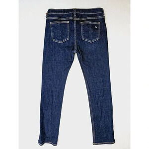 Rag & Bone Size 27X27 Women's Capri Embroidered Pocket Logo Blue Denim Jeans USA